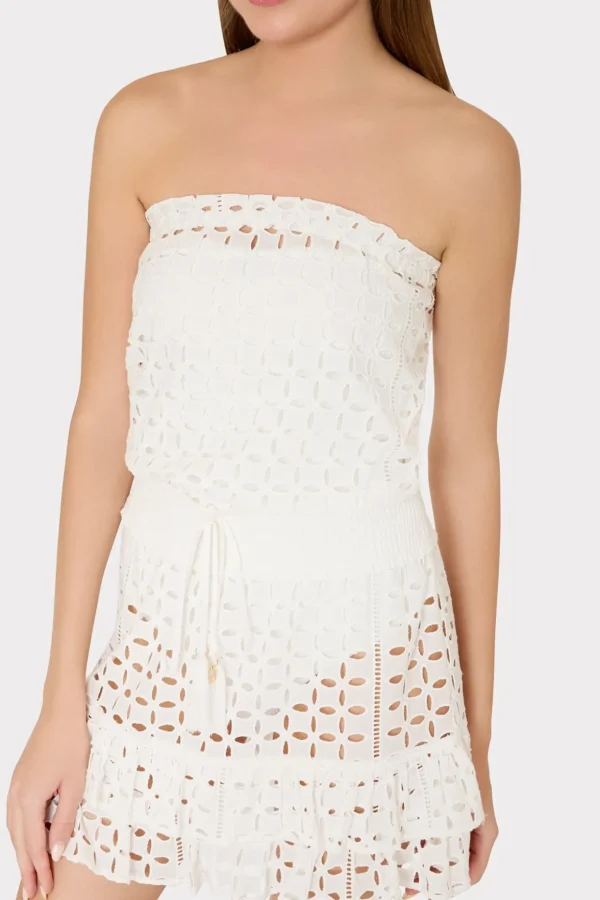 Cover-Ups-MILLY Verity Cotton Eyelet Dress White