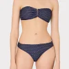 Bikinis-MILLY Verone Texture Waves Bandeau Top Navy