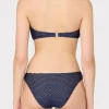 Bikinis-MILLY Verone Texture Waves Bandeau Top Navy