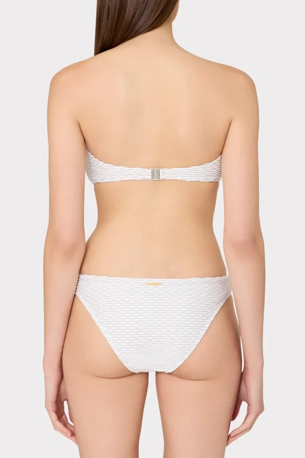 Bikinis-MILLY Verone Texture Waves Bandeau Top White
