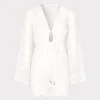 Jumpsuits & Rompers-MILLY Viara 3D Floral Embroidery Coverup Dress White
