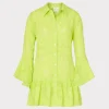 Cover-Ups-MILLY Vierra Burnout Coverup Dress Neon Yellow