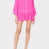 Cover-Ups-MILLY Vierra Burnout Coverup Dress Hot Pink