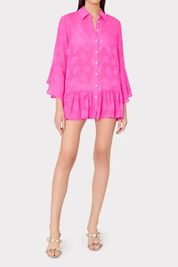 vierra_burnout_coverup_dr_1-3.webp Jumpsuits & Rompers-MILLY Vierra Burnout Coverup Dress Hot Pink
