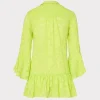 Cover-Ups-MILLY Vierra Burnout Coverup Dress Neon Yellow