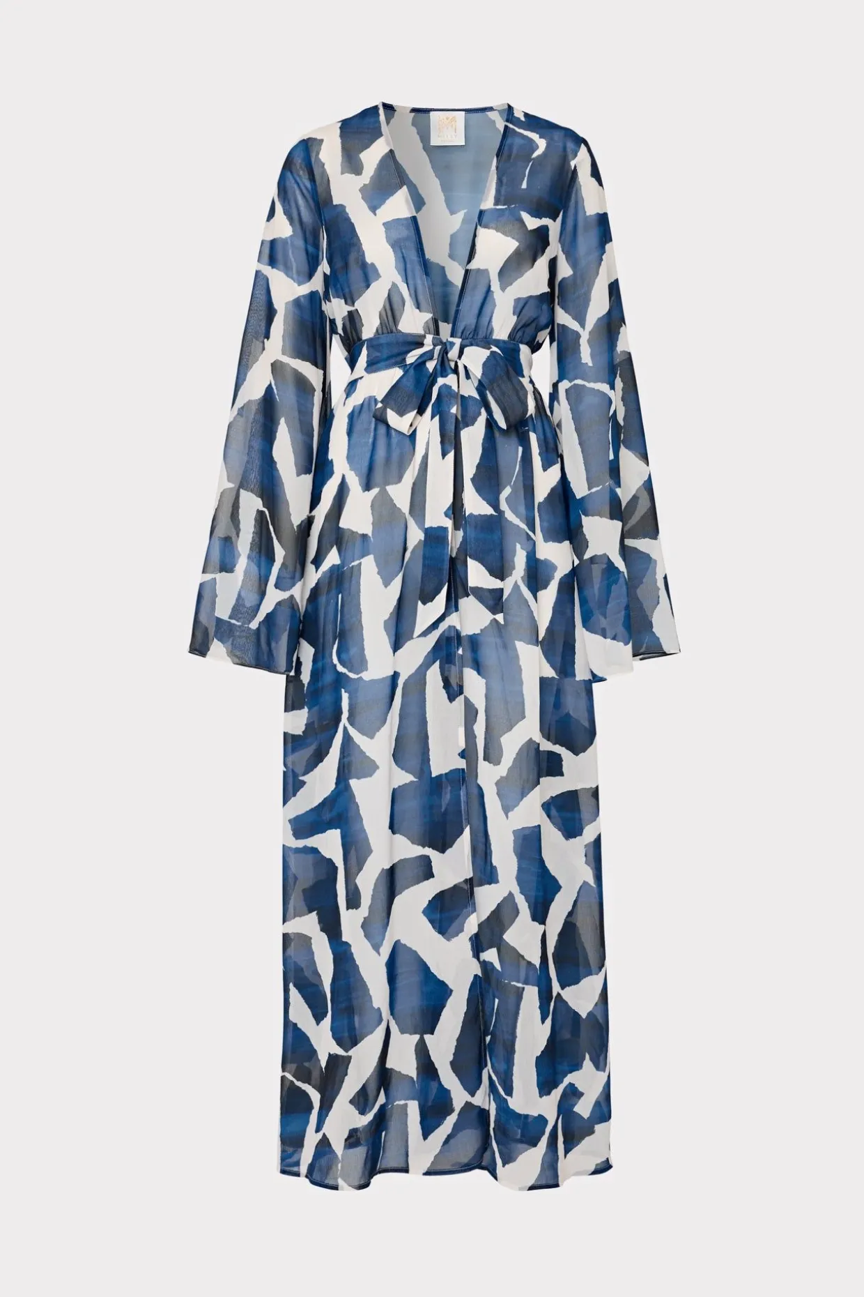 vince_ocean_puzzle_chiffo_0.webp Cover-Ups-MILLY Vince Ocean Puzzle Chiffon Coverup Dress Navy Multi