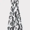 Sundresses-MILLY Vintage Vine Poplin Dress Black/White