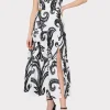 vintage_vine_poplin_dress_1-2.webp Day Dresses-MILLY Vintage Vine Poplin Dress Black/White