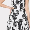 Sundresses-MILLY Vintage Vine Poplin Dress Black/White
