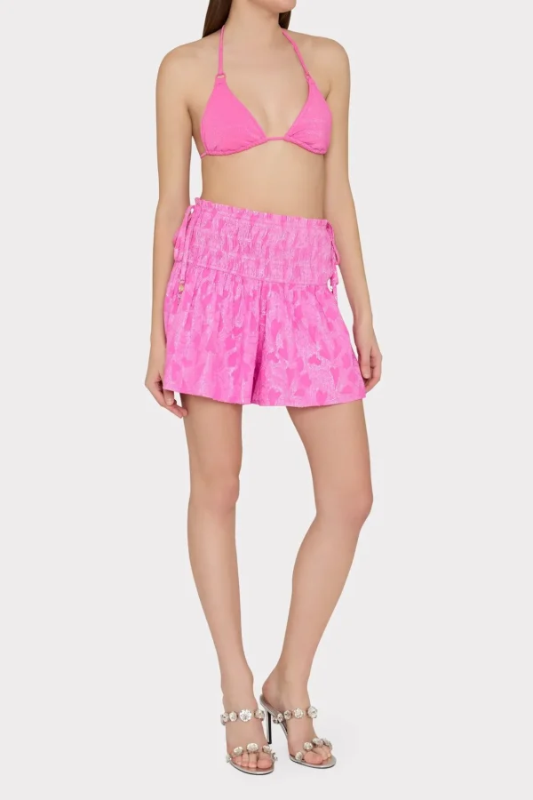 Jumpsuits & Rompers-MILLY Wendy Lurex Jacquard Shorts Pink