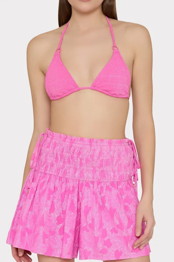 Jumpsuits & Rompers-MILLY Wendy Lurex Jacquard Shorts Pink