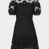 Little Black Dresses-MILLY Yasmin Daisy Lace Dress Black