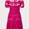 Pink Dresses-MILLY Yasmin Daisy Lace Dress Milly Pink
