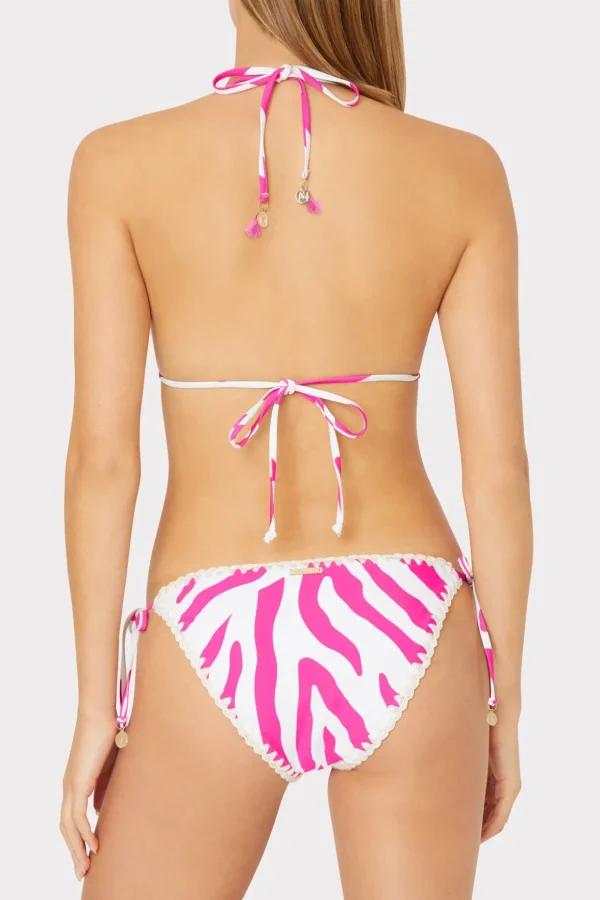 Jumpsuits & Rompers-MILLY Zebra Bikini Bottom Milly Pink/Ecru