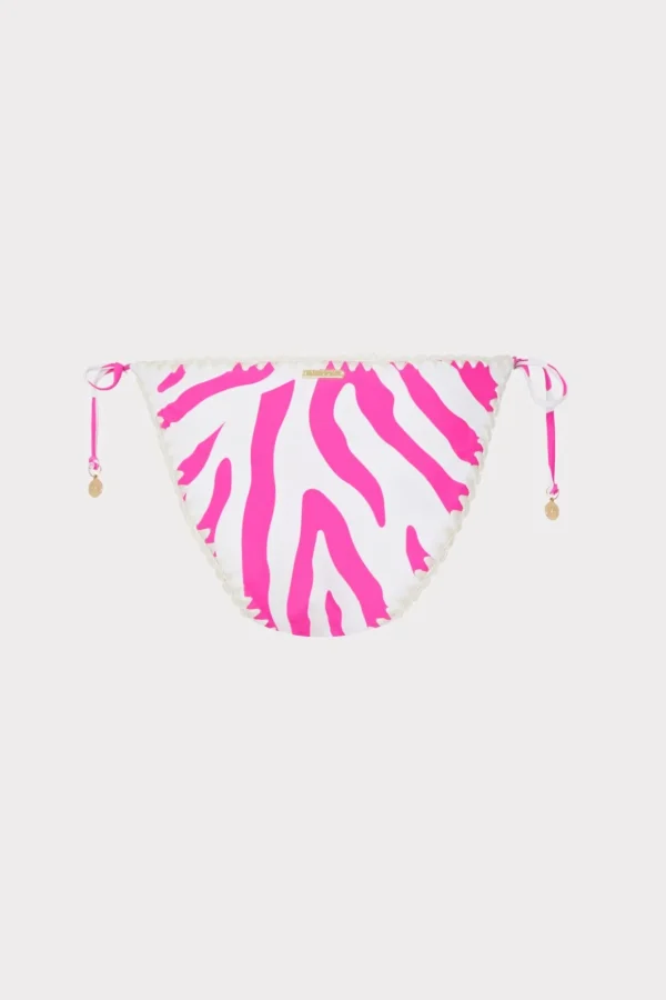 Jumpsuits & Rompers-MILLY Zebra Bikini Bottom Milly Pink/Ecru